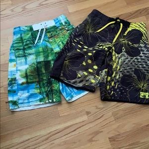 Lot of 2- Body Glove Swim Trunks-Boys Youth Size L